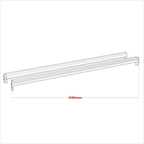 2250mm Cross Beam Tube 1000kg Capacity - Pair APRT2252