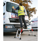 Aluminium 2-Tread Folding Platform - EN 131-4 APS2