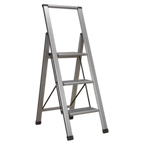 Aluminium Professional Fold-Flat Step Ladder 3-Step 150kg Capacity - EN 14183 APSL3