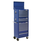 Topchest, Mid-Box Tool Chest & Rollcab Combination 14 Drawer - Blue APSTACKTC