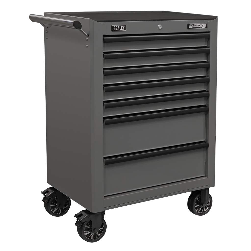 Topchest, Mid-Box Tool Chest & Rollcab Combination 14 Drawer - Grey APSTACKTGR