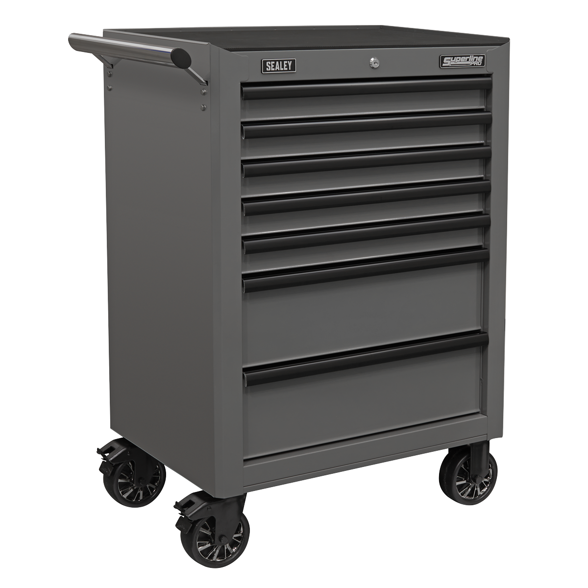 Topchest, Mid-Box Tool Chest & Rollcab Combination 14 Drawer - Grey APSTACKTGR