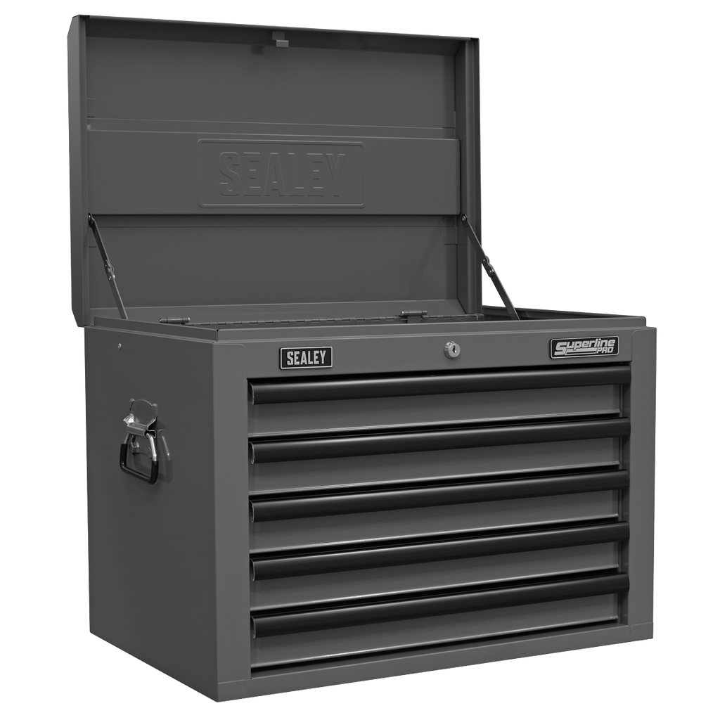 Topchest, Mid-Box Tool Chest & Rollcab Combination 14 Drawer - Grey APSTACKTGR
