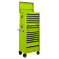 Topchest, Mid-Box Tool Chest & Rollcab Combination 14 Drawer - Green APSTACKTHV