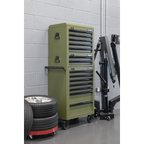Topchest, Mid-Box Tool Chest & Rollcab Combination 14 Drawer - Khaki APSTACKTK