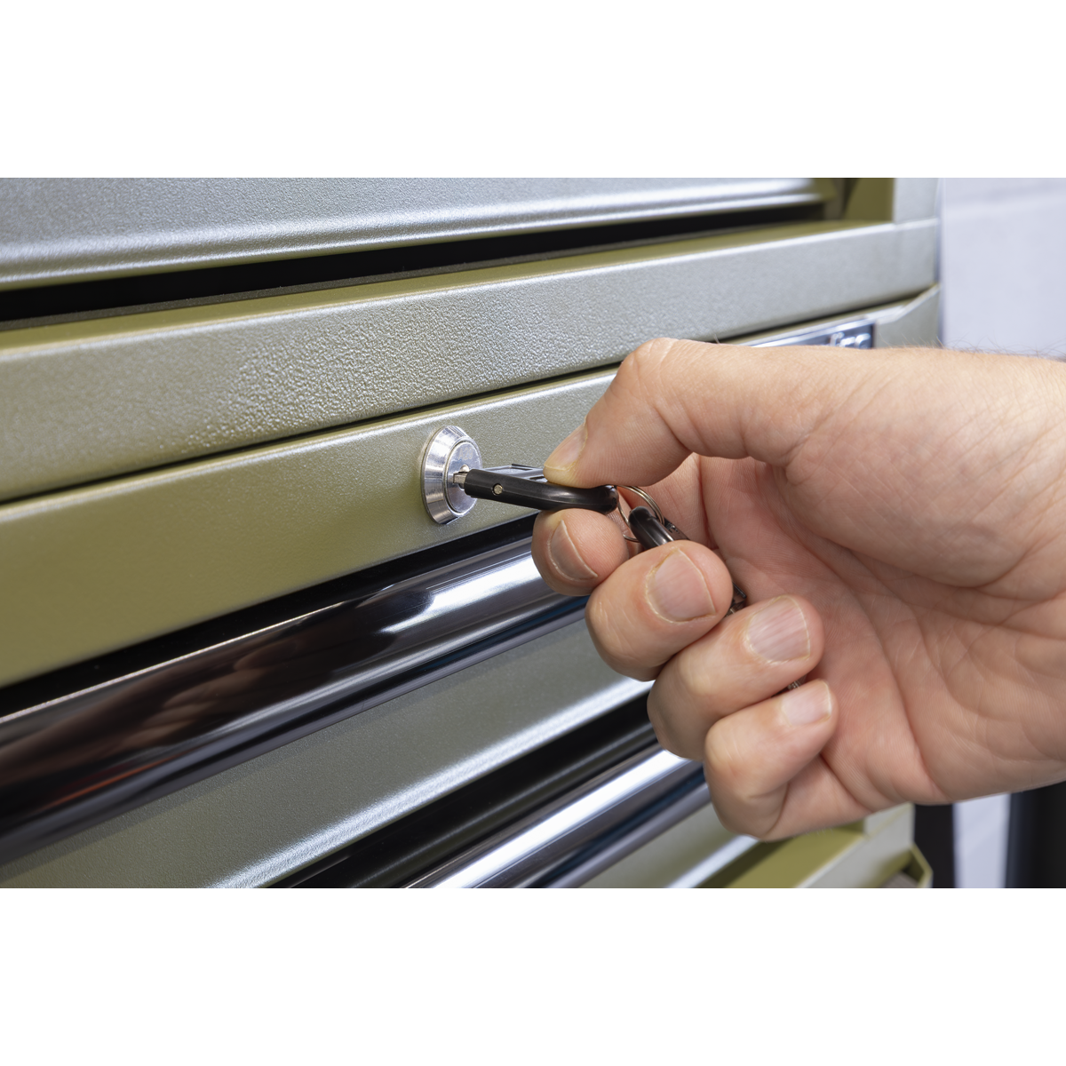 Topchest, Mid-Box Tool Chest & Rollcab Combination 14 Drawer - Khaki APSTACKTK