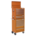Topchest, Mid-Box Tool Chest & Rollcab Combination 14 Drawer - Orange APSTACKTO