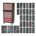 Topchest & Rollcab Combination 14 Drawer with 1233pc Tool Kit APTTC02