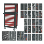Topchest & Rollcab Combination 14 Drawer with 1233pc Tool Kit APTTC02