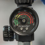 On-Gun Air Pressure Regulator/Gauge with Glass Lens AR02