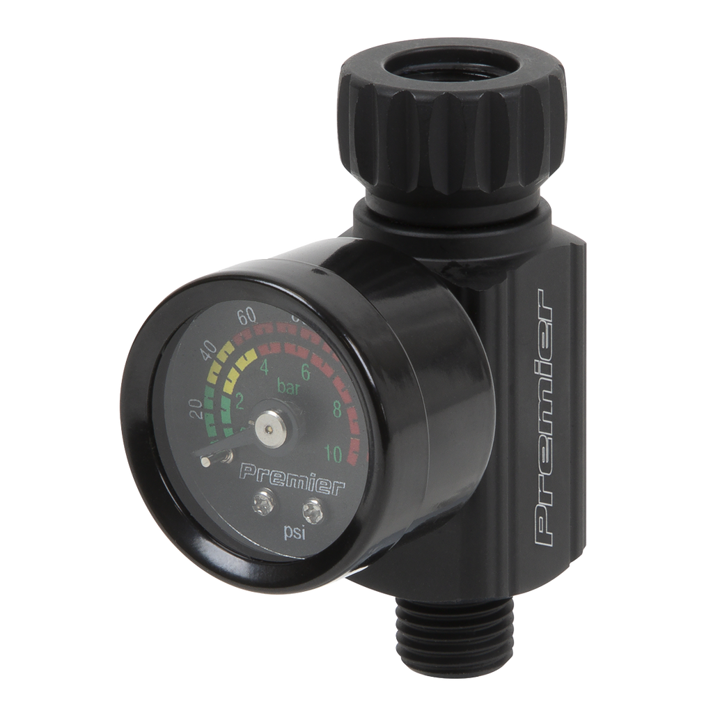 On-Gun Air Pressure Regulator/Gauge with Glass Lens AR02
