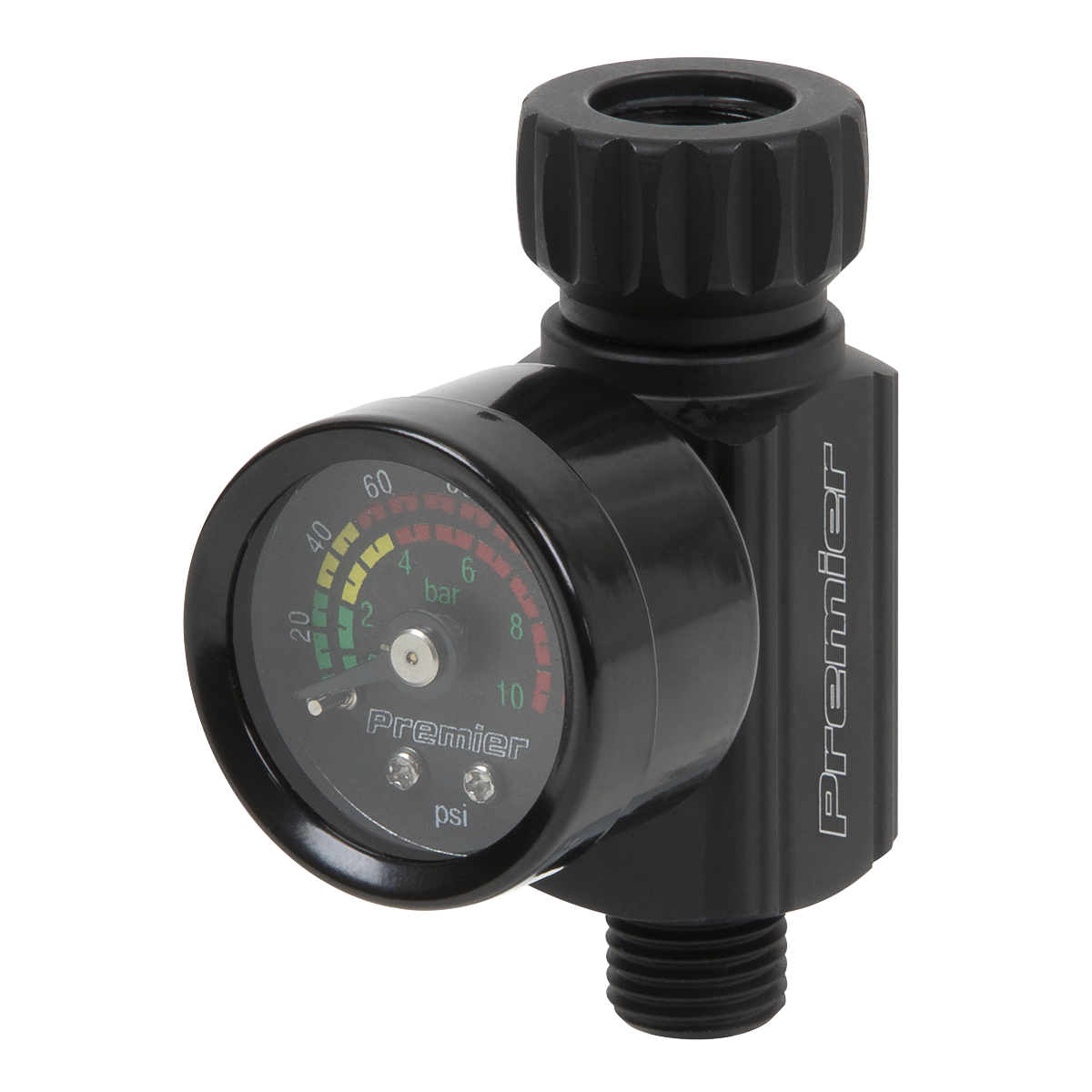 On-Gun Air Pressure Regulator/Gauge with Glass Lens AR02