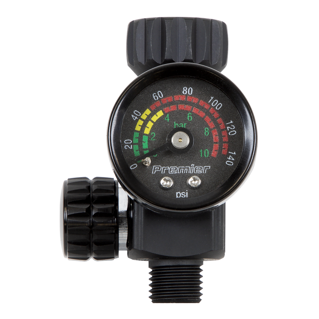 On-Gun Air Pressure Regulator/Gauge with Glass Lens AR02