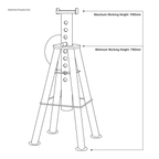 High Level Axle Stands (Pair) 10 Tonne Capacity per Stand AS10H