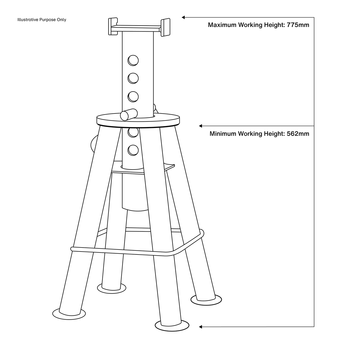 Axle Stands (Pair) 10 Tonne Capacity per Stand AS10