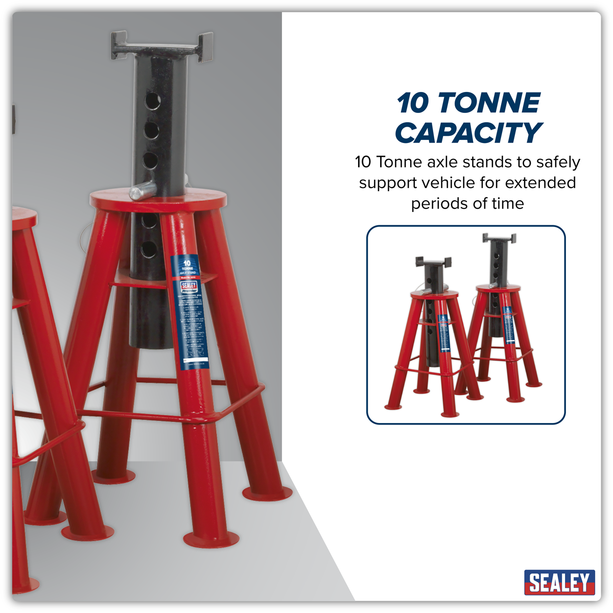 Axle Stands (Pair) 10 Tonne Capacity per Stand AS10