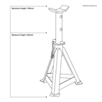 Axle Stands (Pair) 12 Tonne Capacity per Stand AS12000