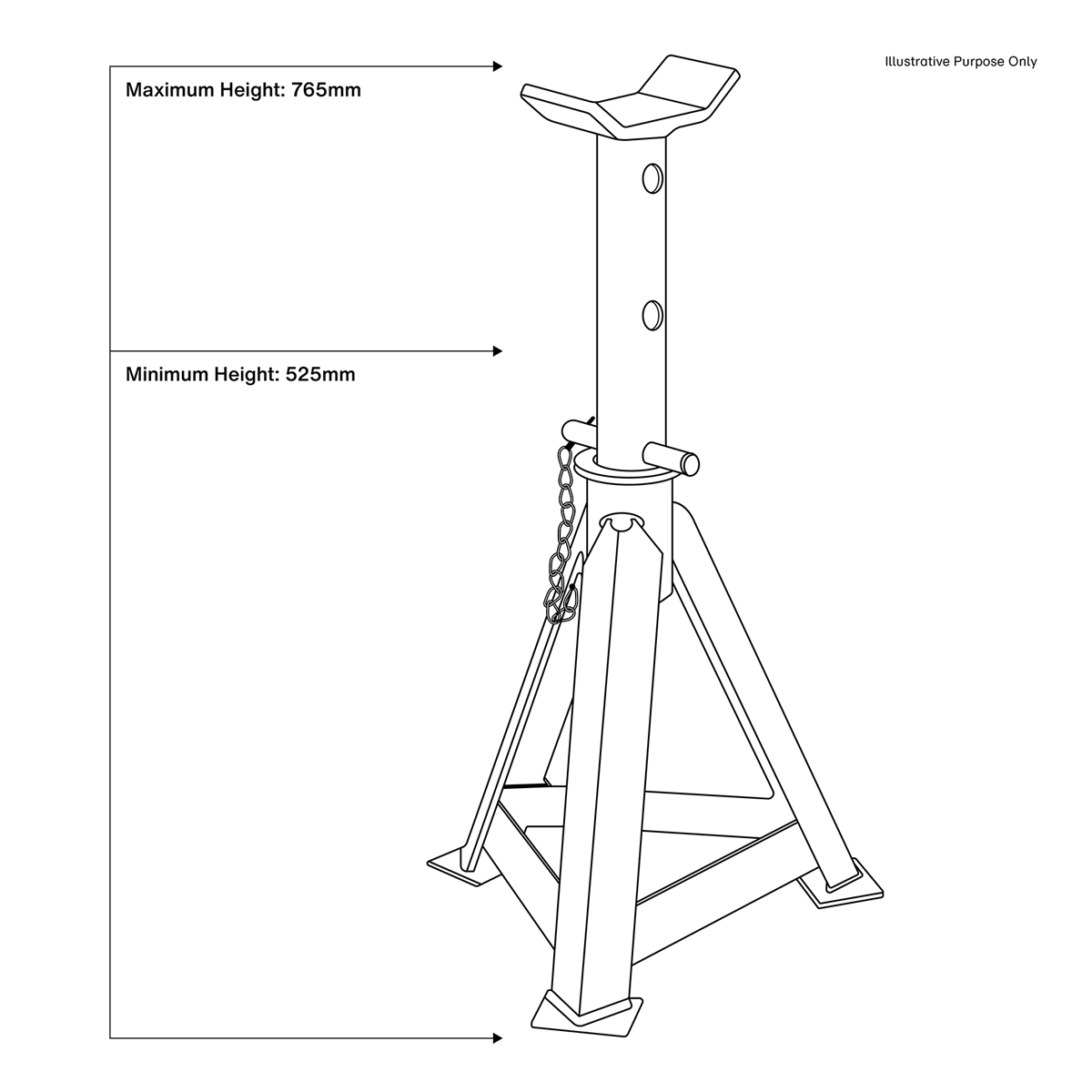 Axle Stands (Pair) 12 Tonne Capacity per Stand AS12000