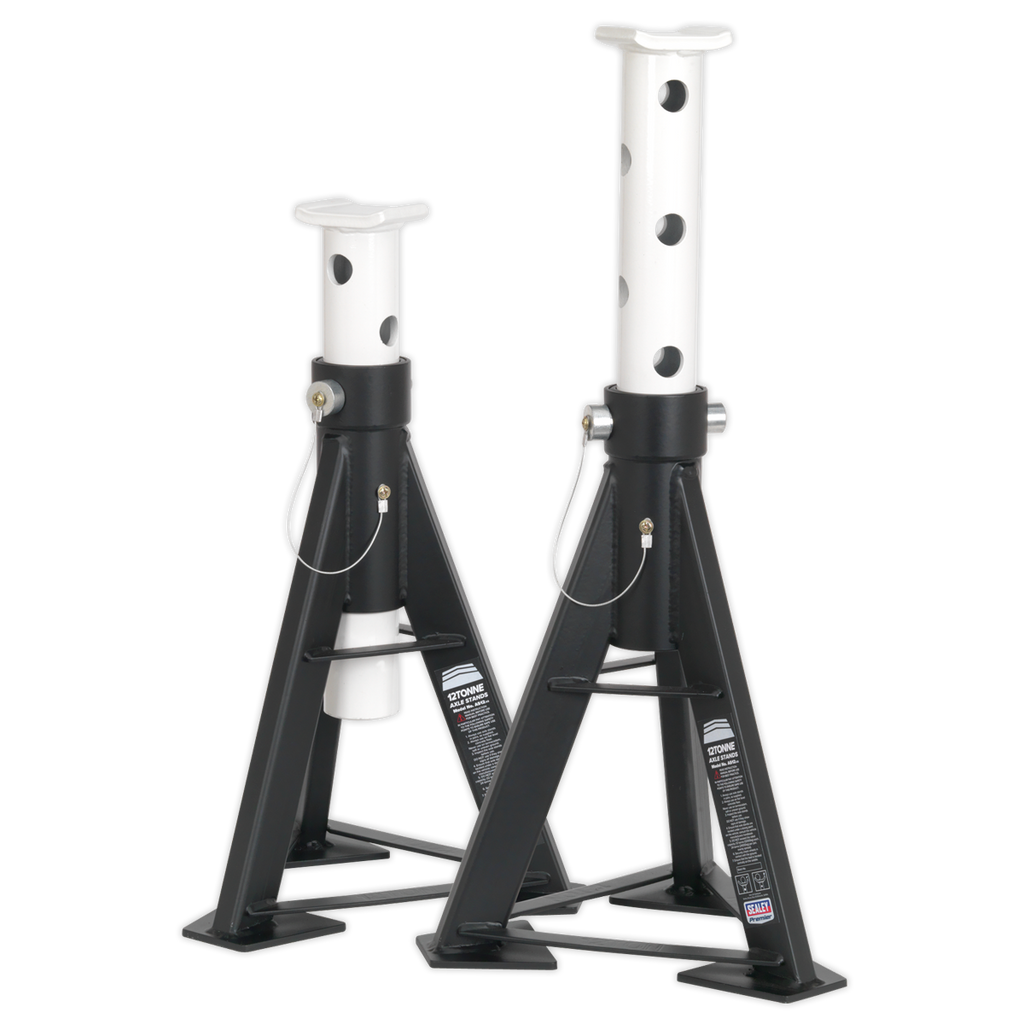 Axle Stands (Pair) 12 Tonne Capacity per Stand High Level AS12