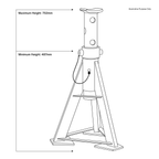 Axle Stands (Pair) 12 Tonne Capacity per Stand High Level AS12