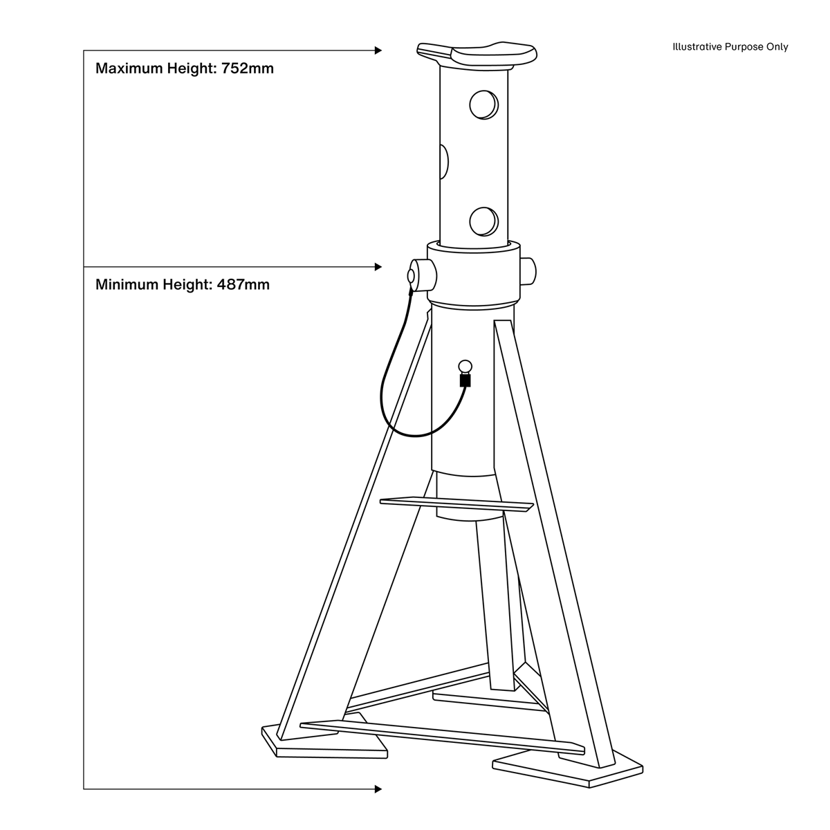 Axle Stands (Pair) 12 Tonne Capacity per Stand High Level AS12
