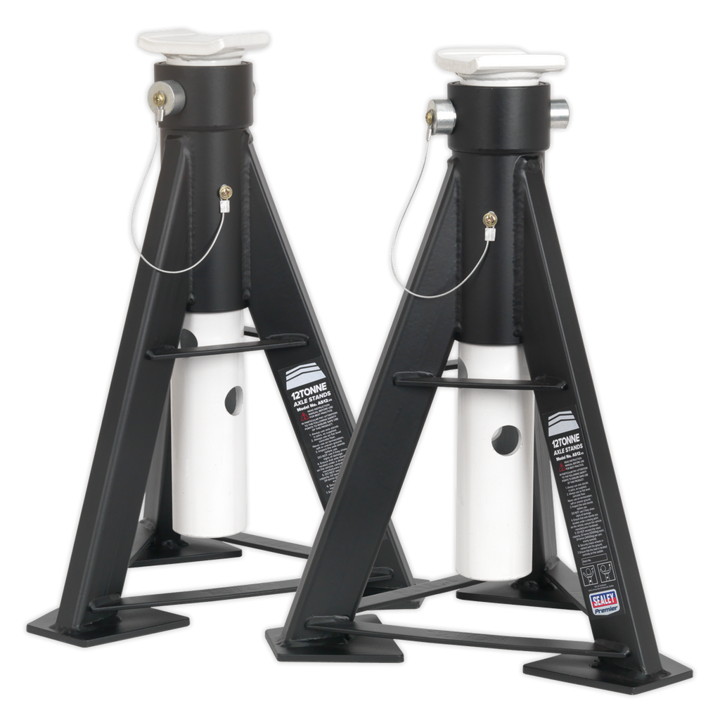 Axle Stands (Pair) 12 Tonne Capacity per Stand High Level AS12