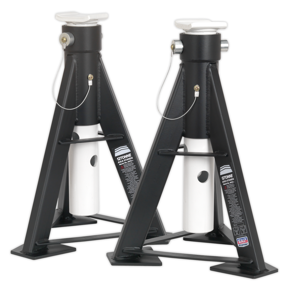 Axle Stands (Pair) 12 Tonne Capacity per Stand High Level AS12