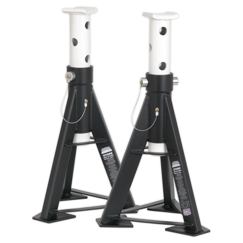 Axle Stands (Pair) 12 Tonne Capacity per Stand High Level AS12