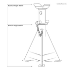 Axle Stands (Pair) 15 Tonne Capacity per Stand AS15000