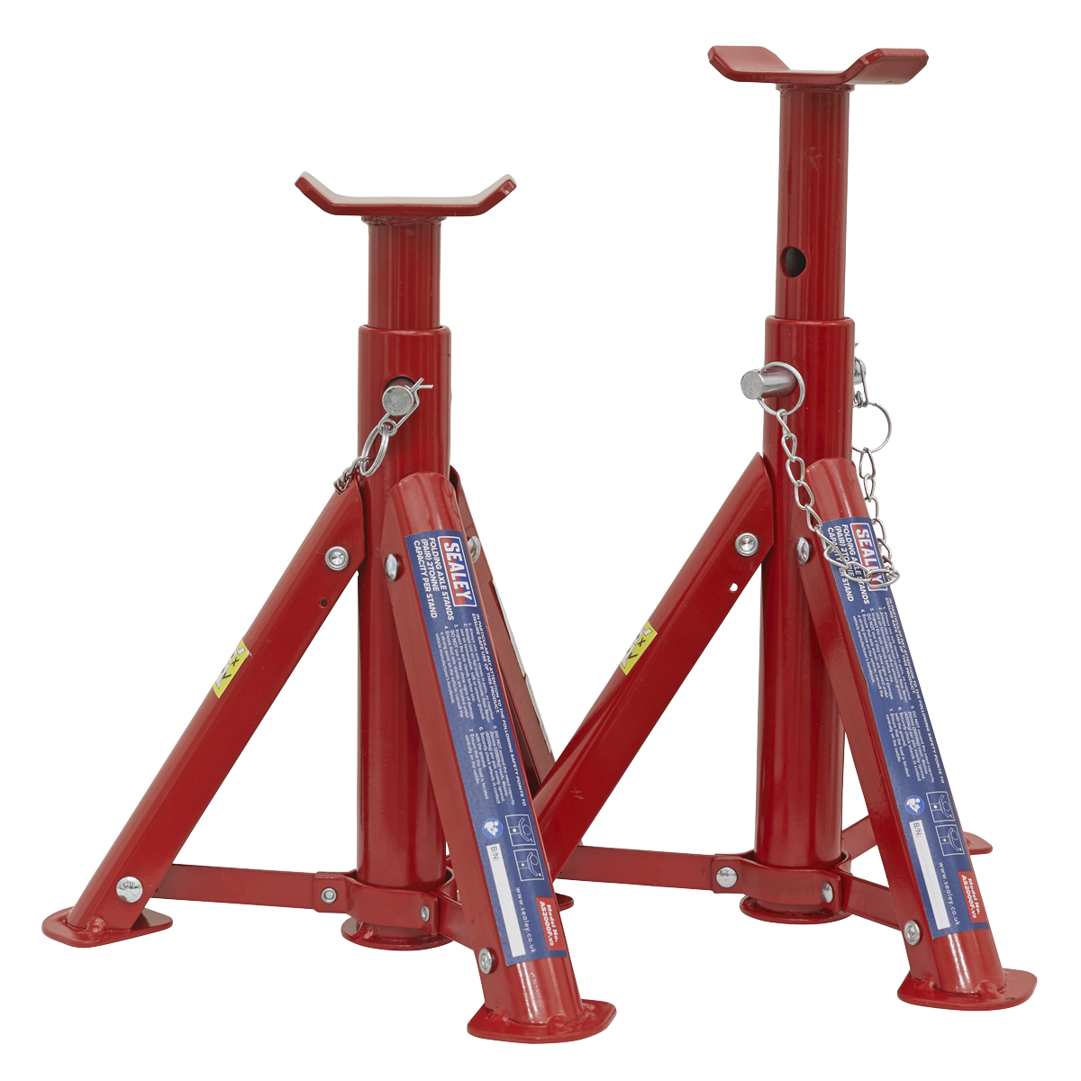Folding Type Axle Stands (Pair) 2 Tonne Capacity per Stand AS2000F