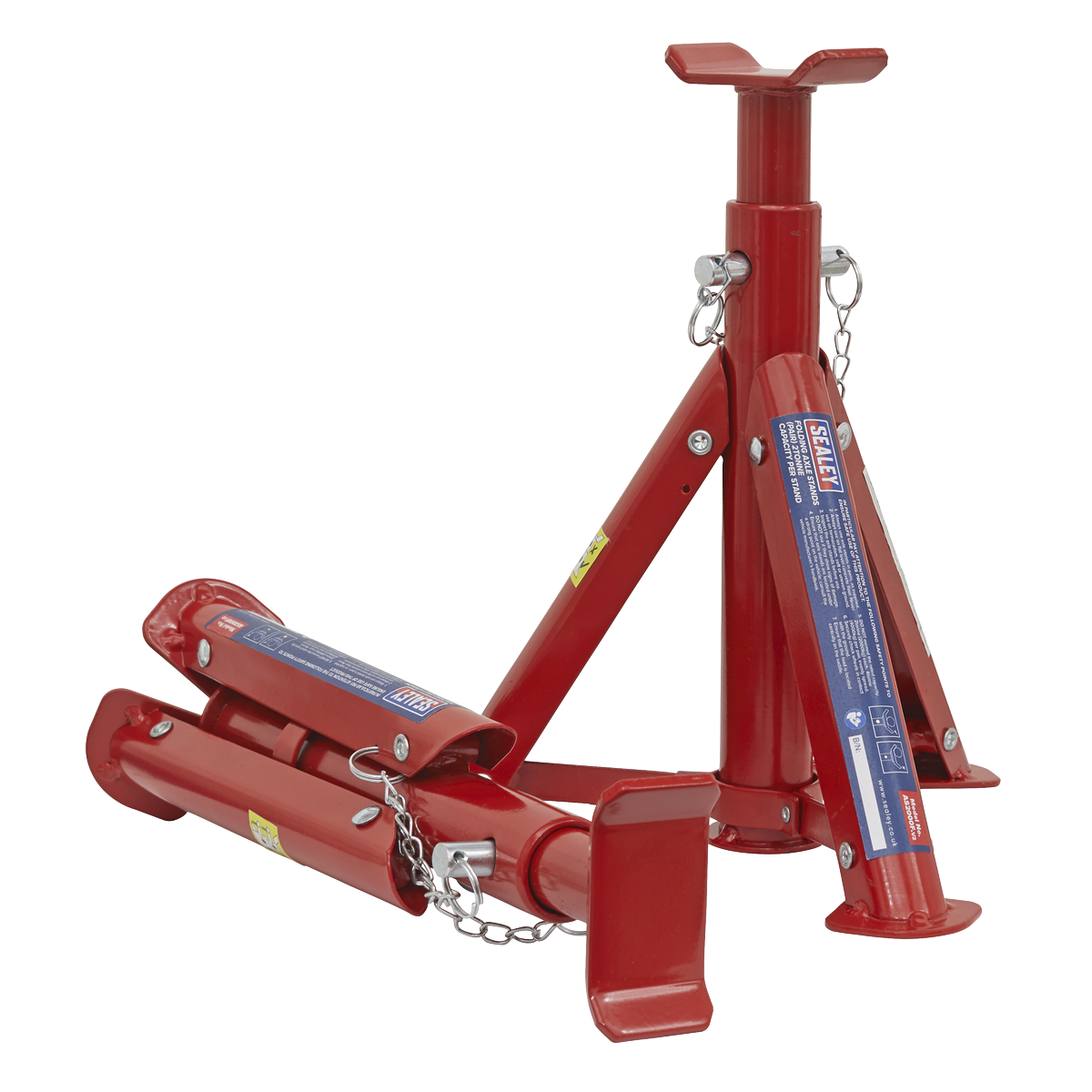 Folding Type Axle Stands (Pair) 2 Tonne Capacity per Stand AS2000F