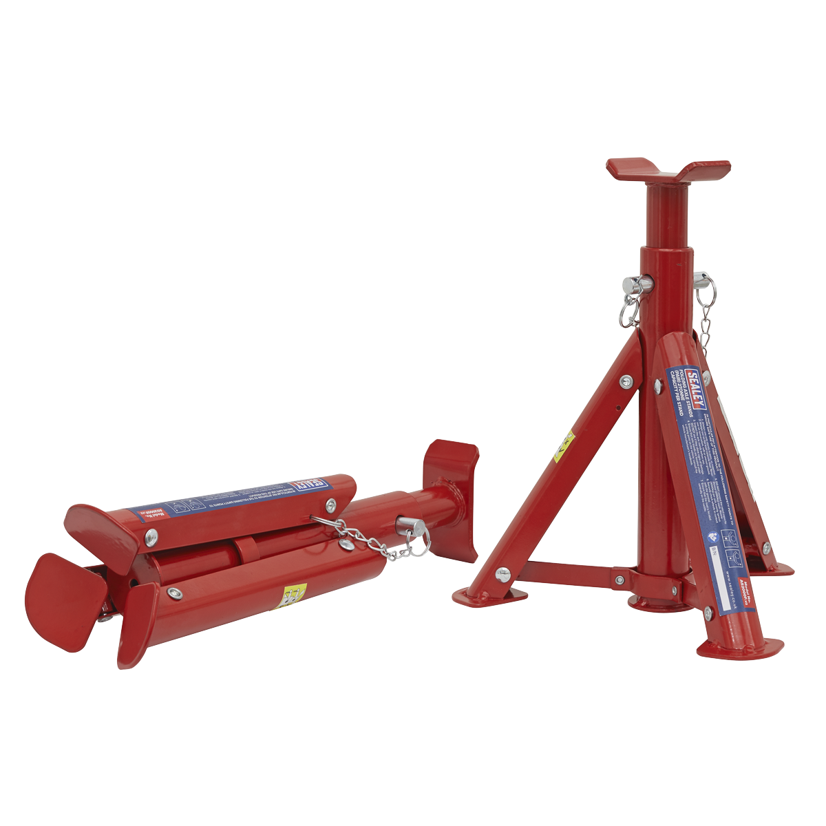 Folding Type Axle Stands (Pair) 2 Tonne Capacity per Stand AS2000F