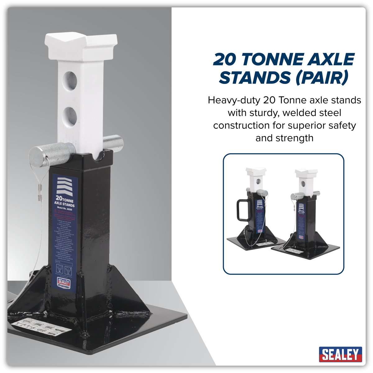 Axle Stands (Pair) 20 Tonne Capacity per Stand AS20
