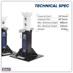 Axle Stands (Pair) 20 Tonne Capacity per Stand AS20