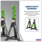 Axle Stands (Pair) 3 Tonne Capacity per Stand - Green AS3G