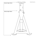 Axle Stands (Pair) 3 Tonne Capacity per Stand - Red AS3R
