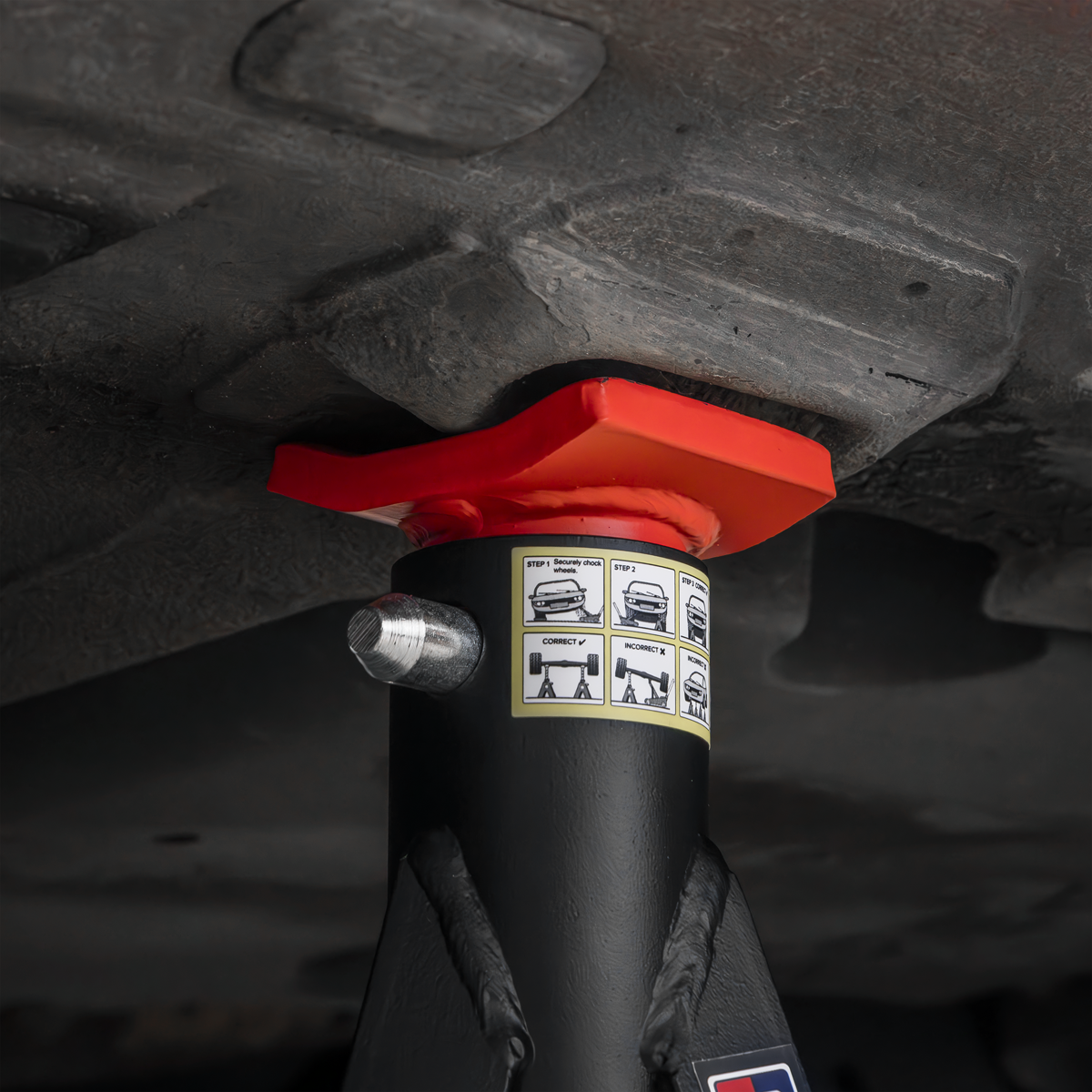 Axle Stands (Pair) 3 Tonne Capacity per Stand - Red AS3R