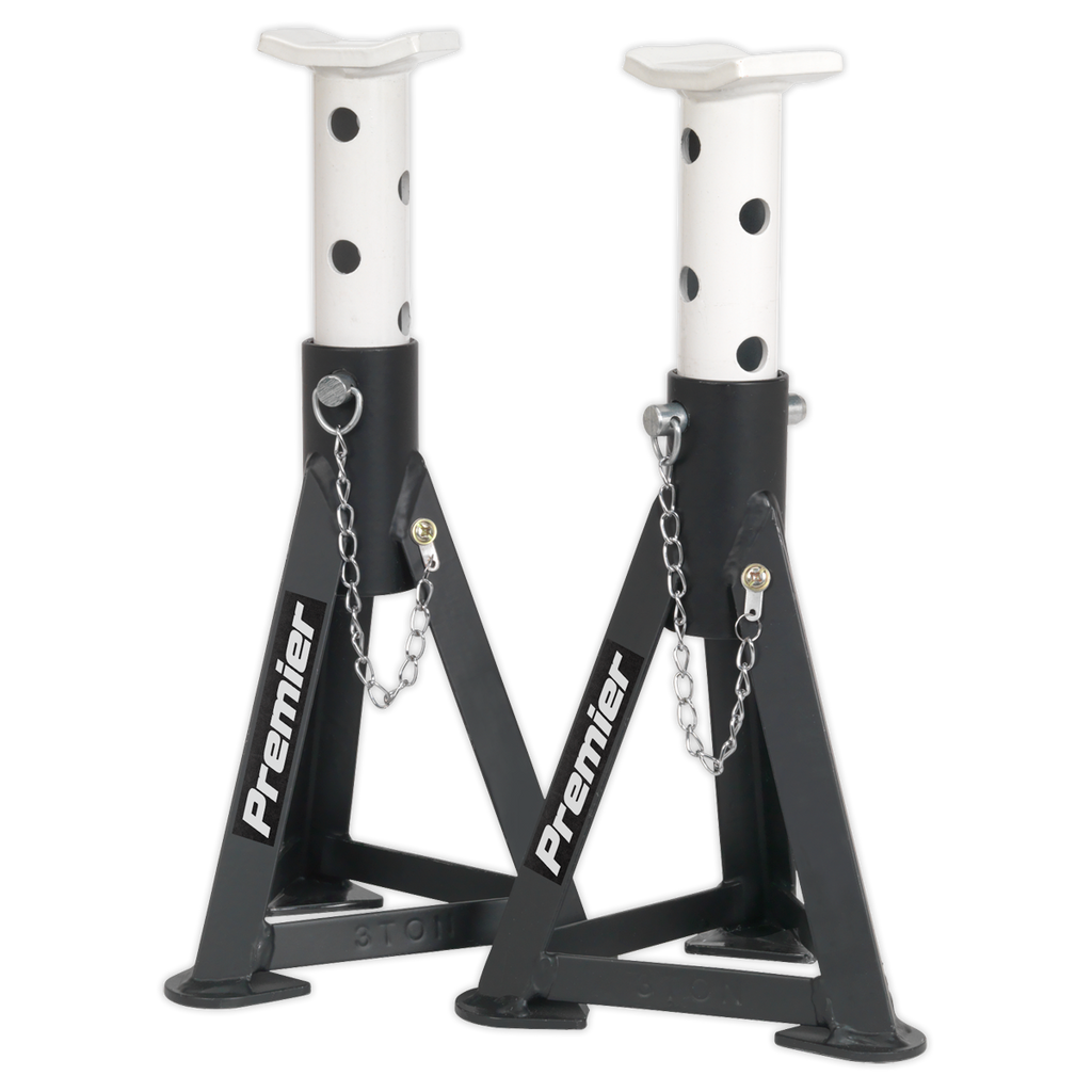 Axle Stands (Pair) 3 Tonne Capacity per Stand - White AS3