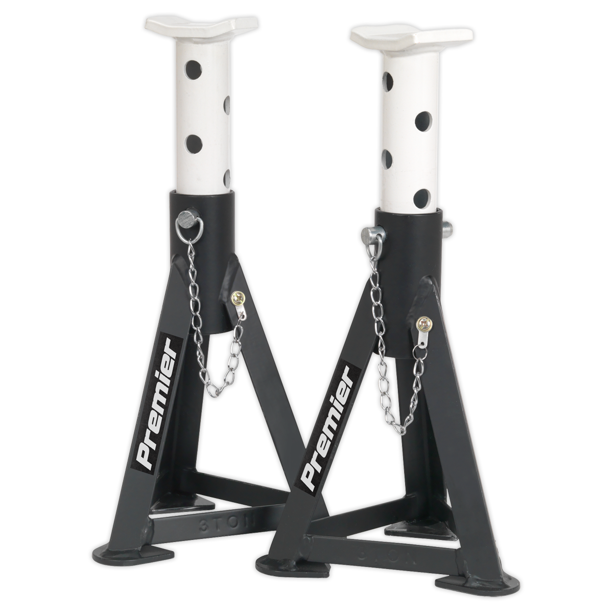 Axle Stands (Pair) 3 Tonne Capacity per Stand - White AS3