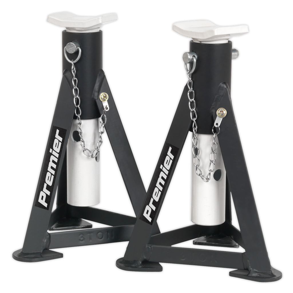 Axle Stands (Pair) 3 Tonne Capacity per Stand - White AS3