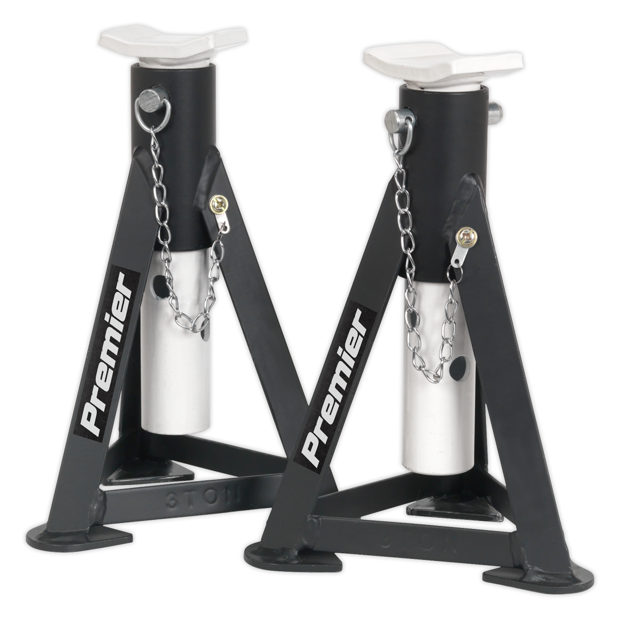 Axle Stands (Pair) 3 Tonne Capacity per Stand - White AS3