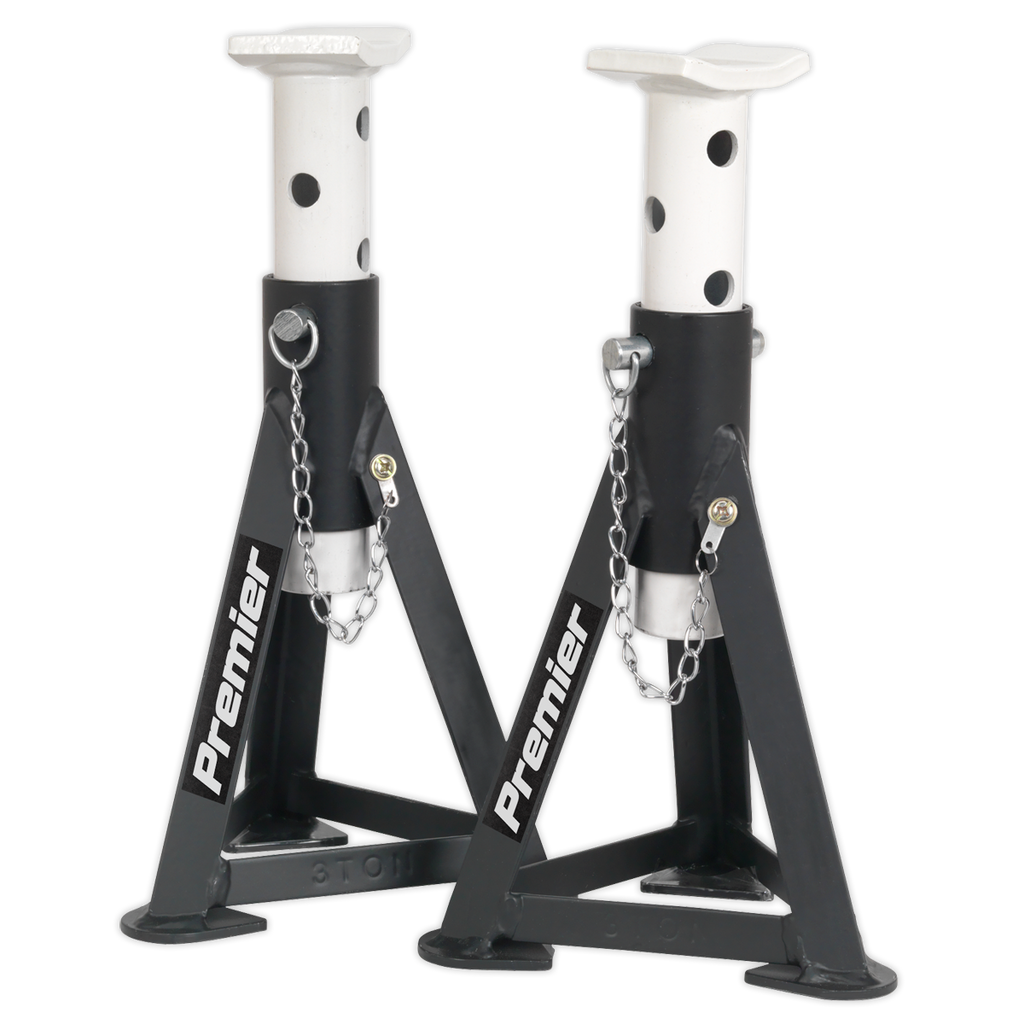 Axle Stands (Pair) 3 Tonne Capacity per Stand - White AS3