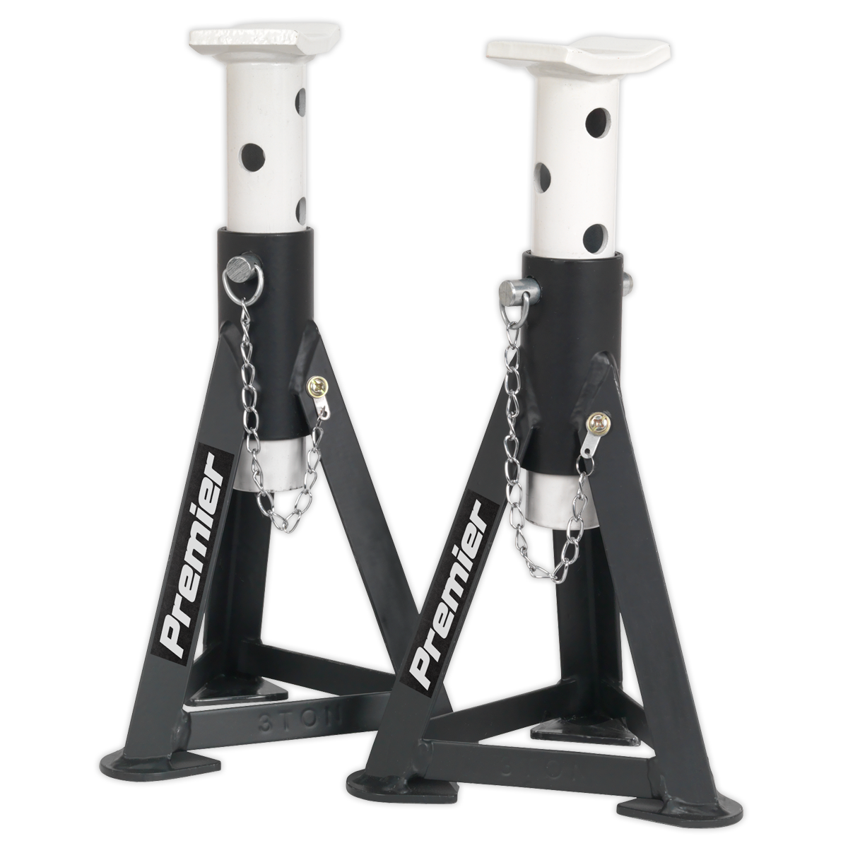 Axle Stands (Pair) 3 Tonne Capacity per Stand - White AS3