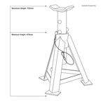 Axle Stands (Pair) 5 Tonne Capacity per Stand AS5000M