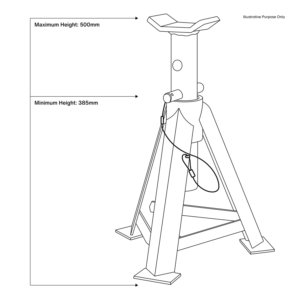 Axle Stands (Pair) 5 Tonne Capacity per Stand AS5000