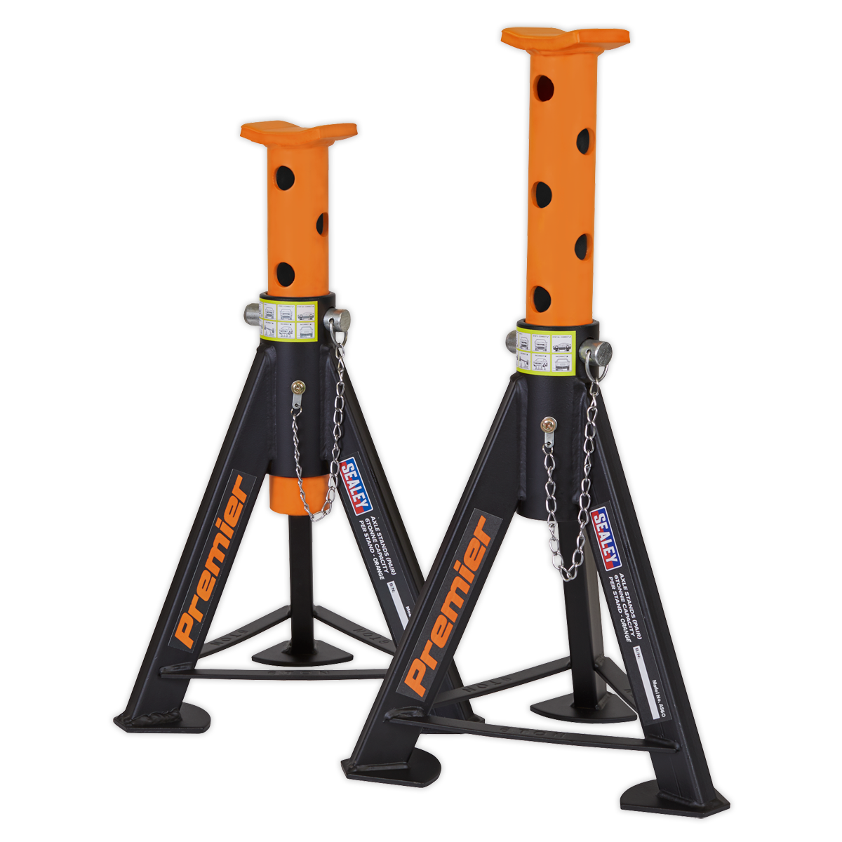 Axle Stands (Pair) 6 Tonne Capacity per Stand - Orange AS6O
