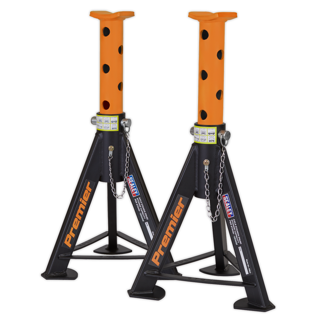 Axle Stands (Pair) 6 Tonne Capacity per Stand - Orange AS6O