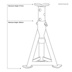 Axle Stands (Pair) 6 Tonne Capacity per Stand - Red AS6R