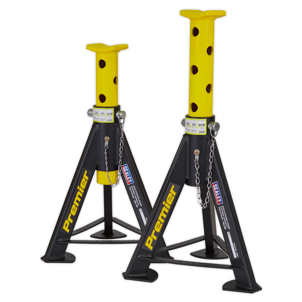 Axle Stands (Pair) 6 Tonne Capacity per Stand - Yellow AS6Y
