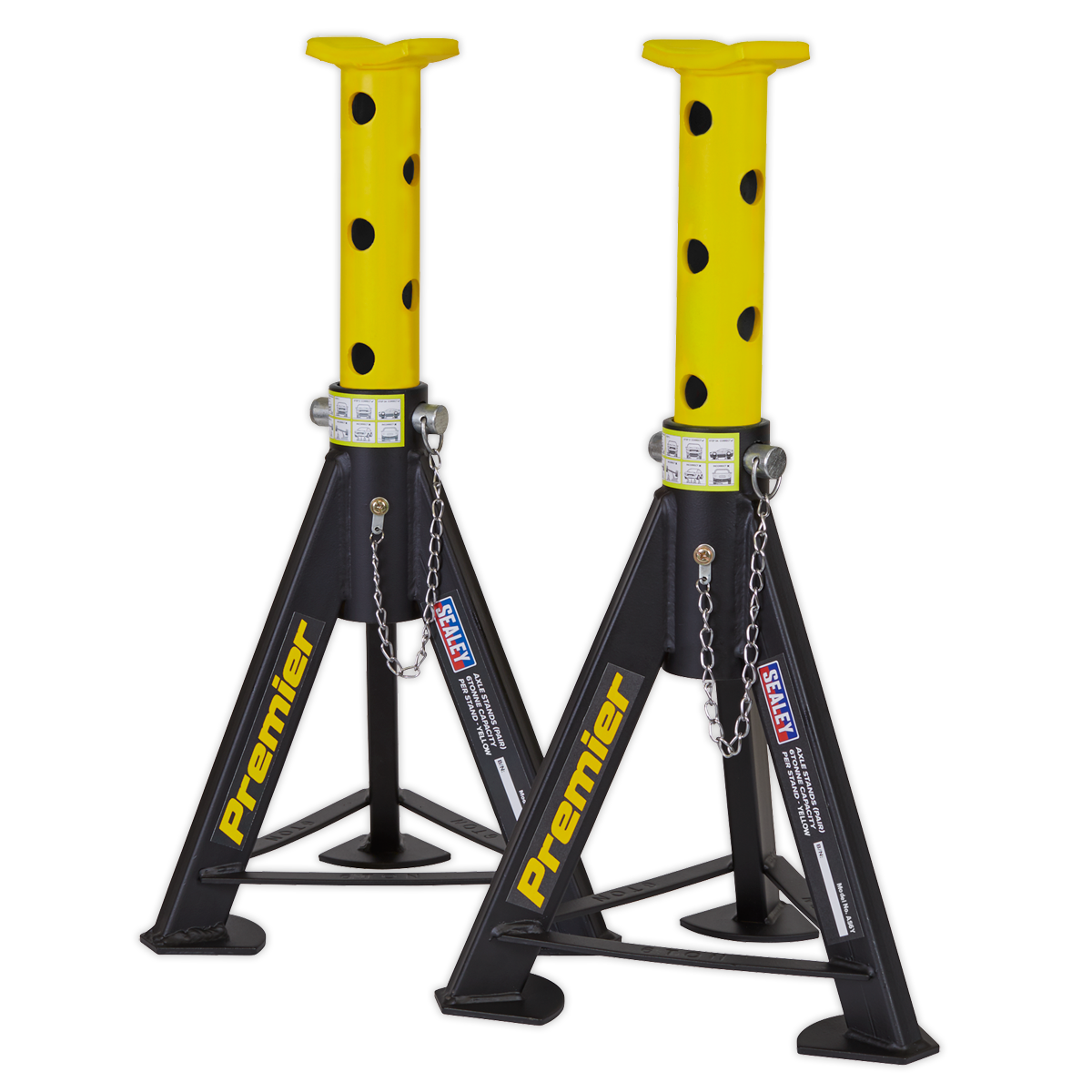 Axle Stands (Pair) 6 Tonne Capacity per Stand - Yellow AS6Y